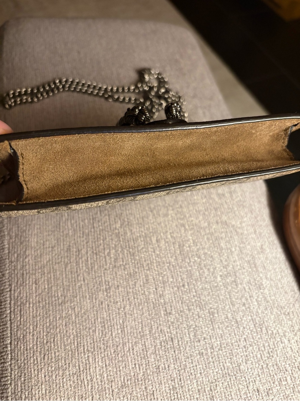 Gucci Beige and Brown Monogram Bag - Picture 9 of 10